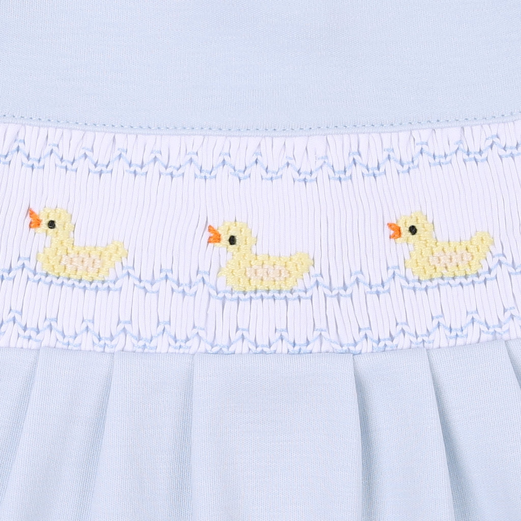 Just Ducky Classics Blue Smocked Short Playsuit - Magnolia BabyShort Playsuit
