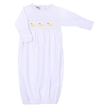  Just Ducky Classics Yellow Smocked Long Sleeve Gathered Gown - Magnolia BabyGown