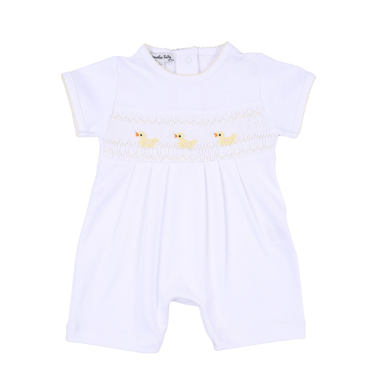 Just Ducky Classics Yellow Smocked Short Playsuit - Magnolia BabyShort Playsuit