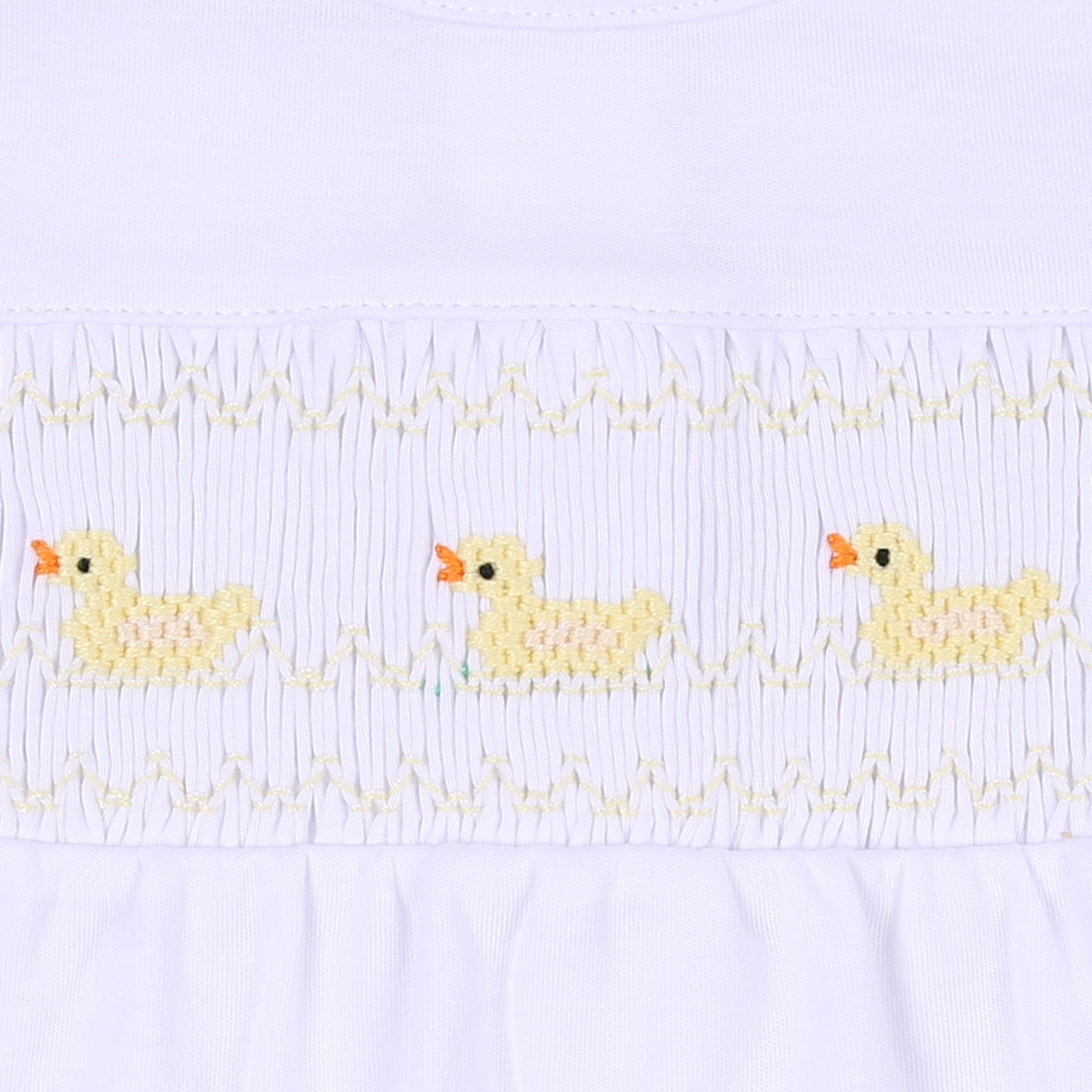 Just Ducky Classics Yellow Smocked Short Playsuit - Magnolia BabyShort Playsuit
