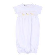  Just Ducky Classics Yellow Smocked Short Sleeve Gathered Gown - Magnolia BabyGown