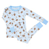 Kick Off! Long Pajamas - Blue - Magnolia BabyLong Pajamas