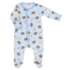 Kick Off! Print Footie - Blue - Magnolia BabyFootie