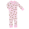 Kick Off! Zip Pajamas - Pink - Magnolia BabyZipper Pajamas