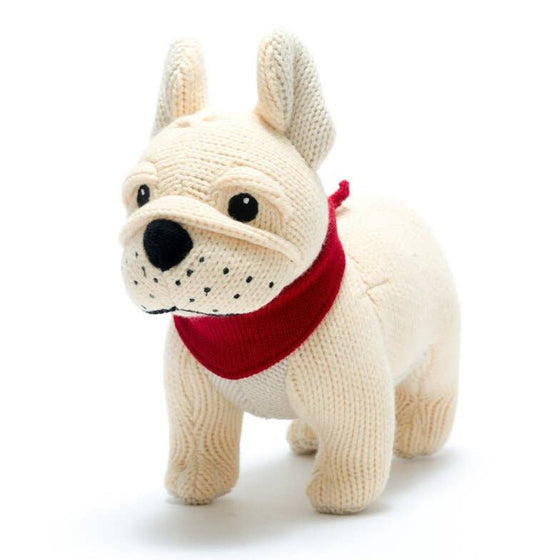 Knitted French Bulldog Toy - Magnolia BabySoft Toy