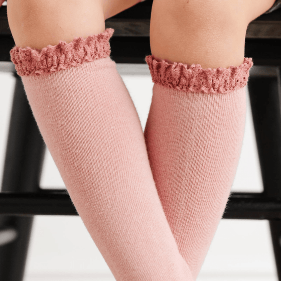 Lace Top Knee High Sock 3 - Pack - Magnolia BabySocks