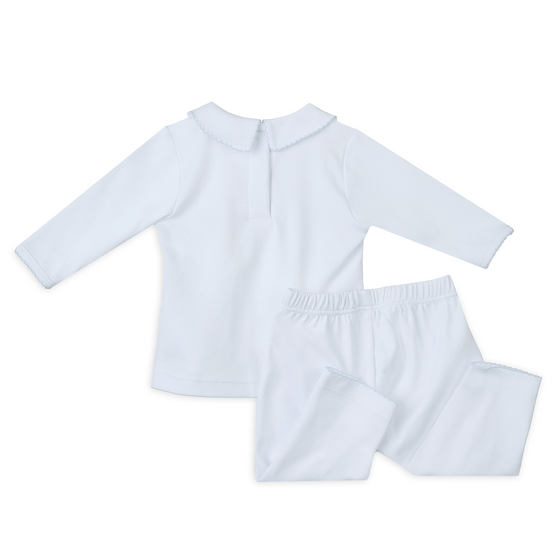 Landon's Classics Smocked 2pc Pant Set - Light Blue - Magnolia Baby2pc Pant Set