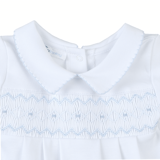 Landon's Classics Smocked Long Sleeve Bubble - Light Blue - Magnolia BabyBubble