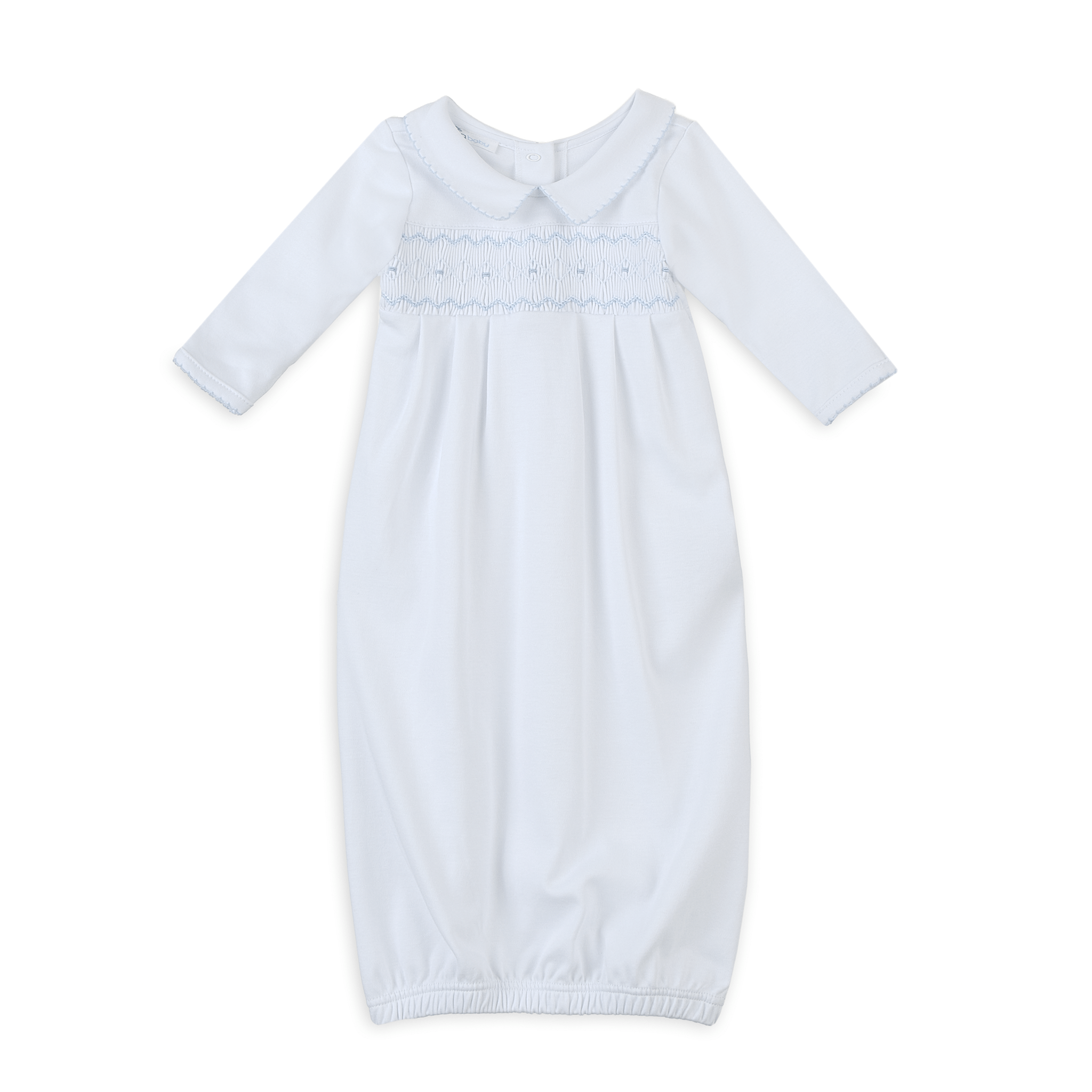 Landon's Classics Smocked Pleated Gown - Light Blue - Magnolia BabyGown