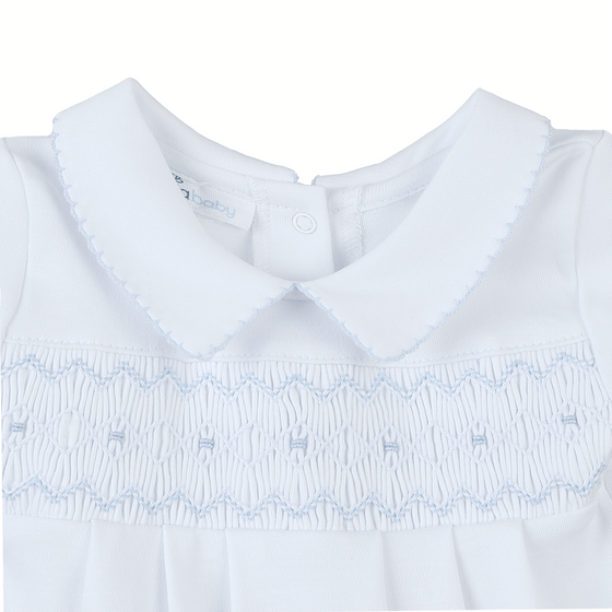 Landon's Classics Smocked Pleated Gown - Light Blue - Magnolia BabyGown