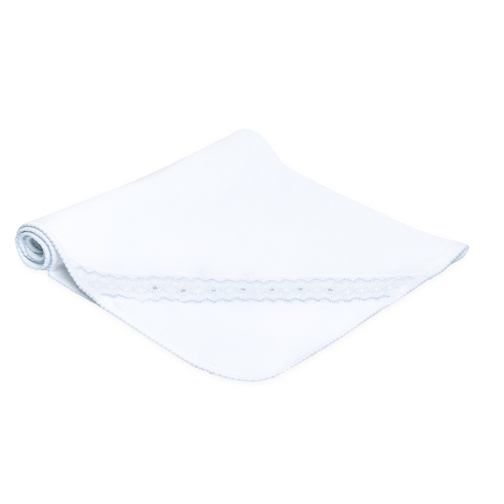 Landon's Classics Smocked Receiving Blanket - Light Blue - Magnolia BabyReceiving Blanket