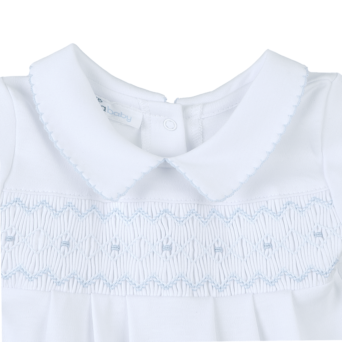 Landon's Classics Smocked Short Sleeve Bubble - Light Blue - Magnolia BabyBubble