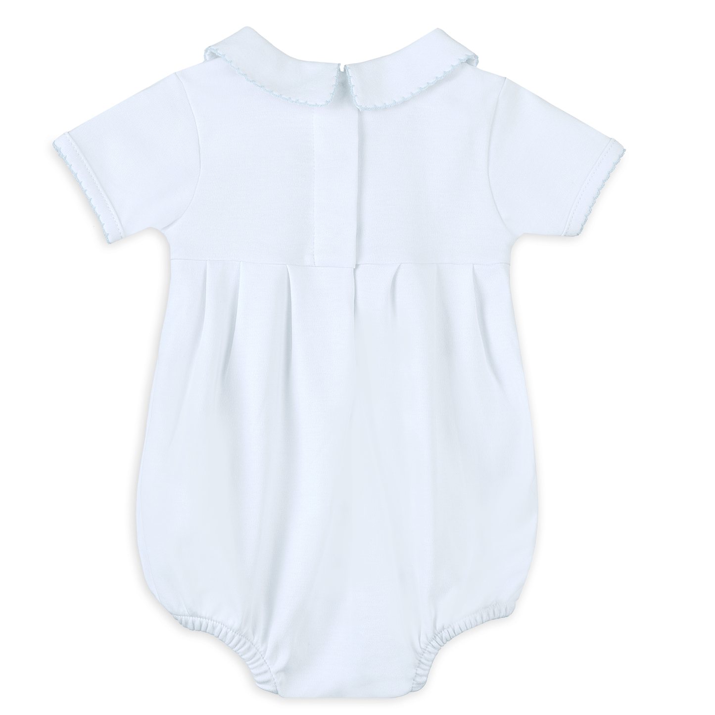 Landon's Classics Smocked Short Sleeve Bubble - Light Blue - Magnolia BabyBubble