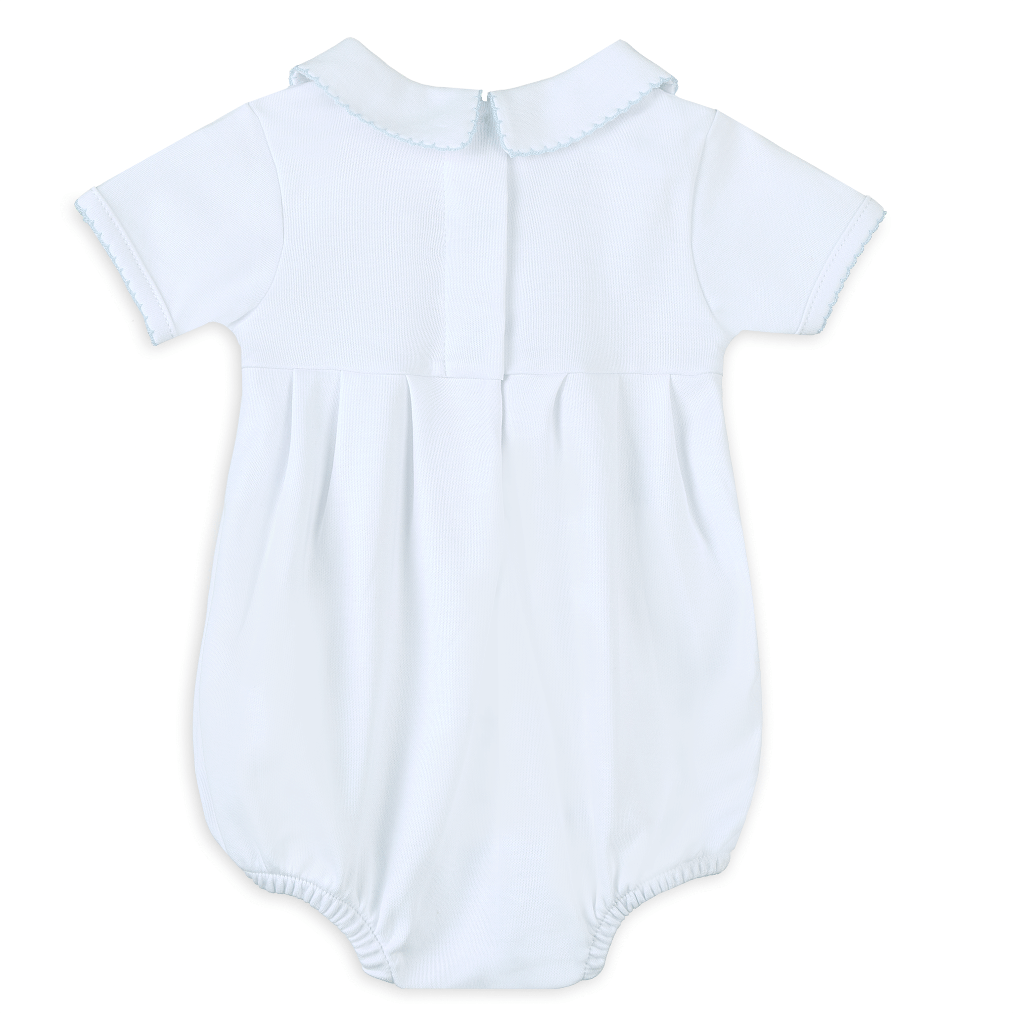 Landon's Classics Smocked Short Sleeve Bubble - Light Blue - Magnolia BabyBubble