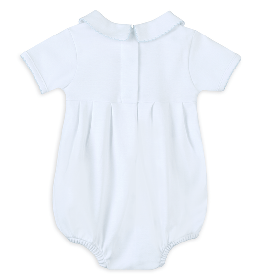 Landon's Classics Smocked Short Sleeve Bubble - Light Blue - Magnolia BabyBubble