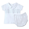 Landon's Classics Smocked Short Sleeve Diaper Cover Set - Light Blue - Magnolia BabyDiaper Cover