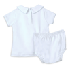 Landon's Classics Smocked Short Sleeve Diaper Cover Set - Light Blue - Magnolia BabyDiaper Cover