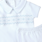 Landon's Classics Smocked Short Sleeve Diaper Cover Set - Light Blue - Magnolia BabyDiaper Cover