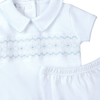 Landon's Classics Smocked Short Sleeve Diaper Cover Set - Light Blue - Magnolia BabyDiaper Cover
