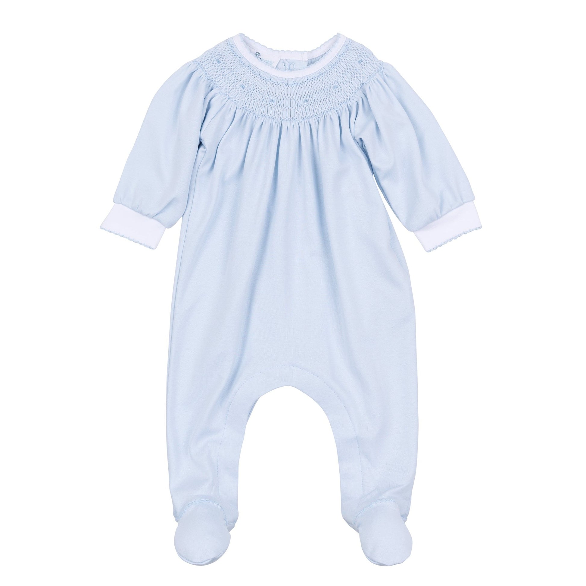 Landry Bishop Footie - Light Blue - Magnolia BabyFootie