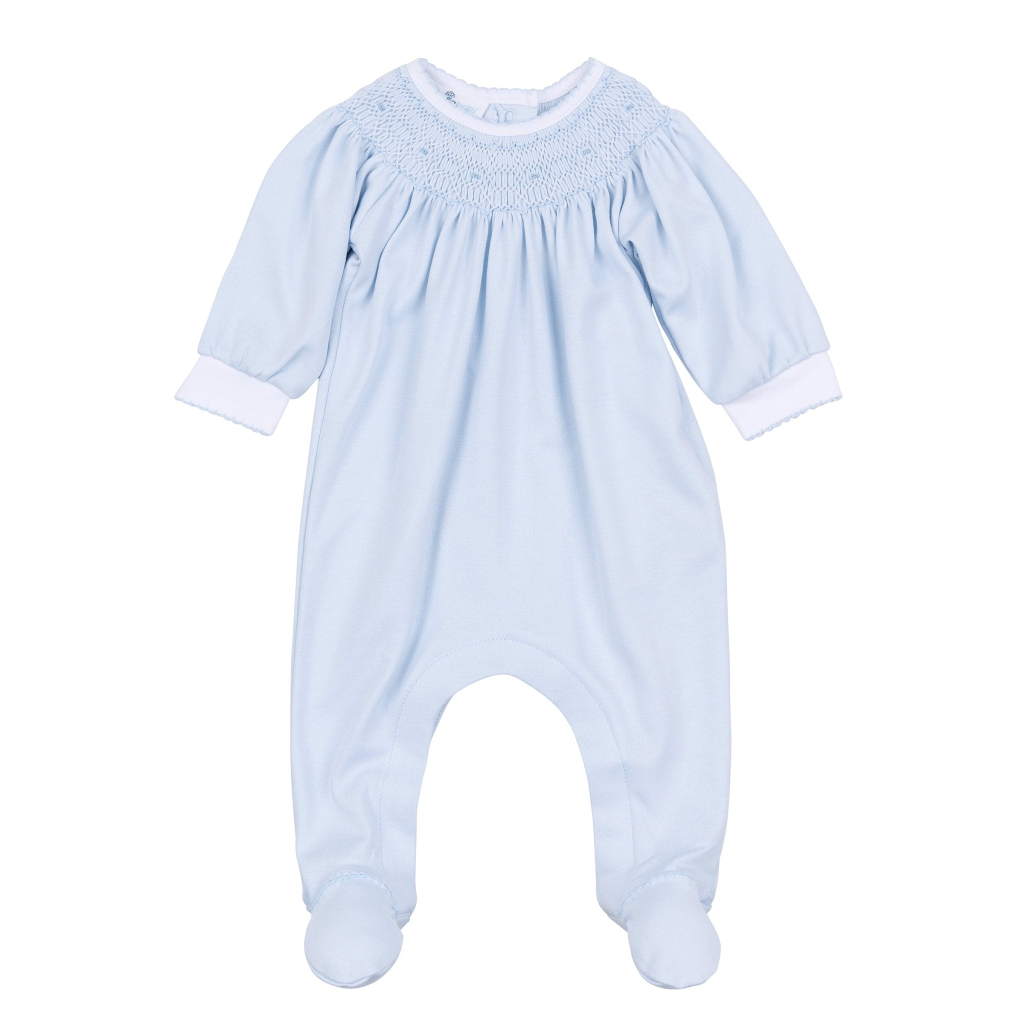 Landry Bishop Footie - Light Blue - Magnolia BabyFootie