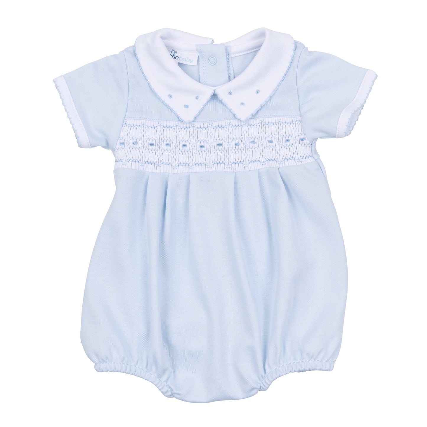 Landry Smocked Bubble - Light Blue - Magnolia BabyBubble
