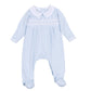 Landry Smocked Footie - Light Blue - Magnolia BabyFootie