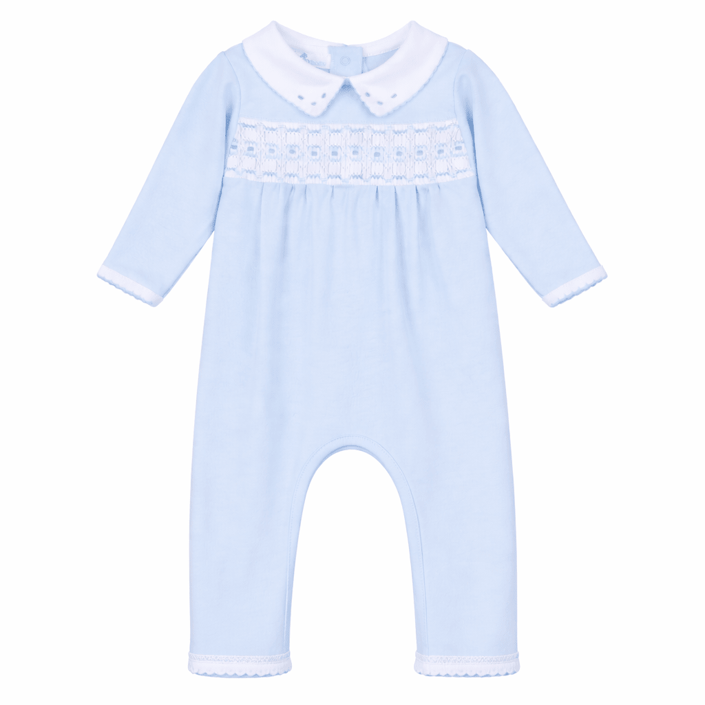 Landry Smocked Playsuit - Light Blue - Magnolia BabyPlaysuit