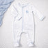 Magnolia Baby_Leaping Bunnies Hand-Embroidered Footie - Light Blue_1