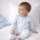 Leaping Bunnies Long Pajamas - Light Blue - Magnolia BabyLong Pajamas