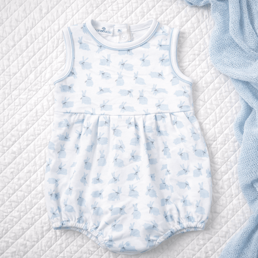 Leaping Bunnies Print Bubble - Light Blue - Magnolia BabyBubble