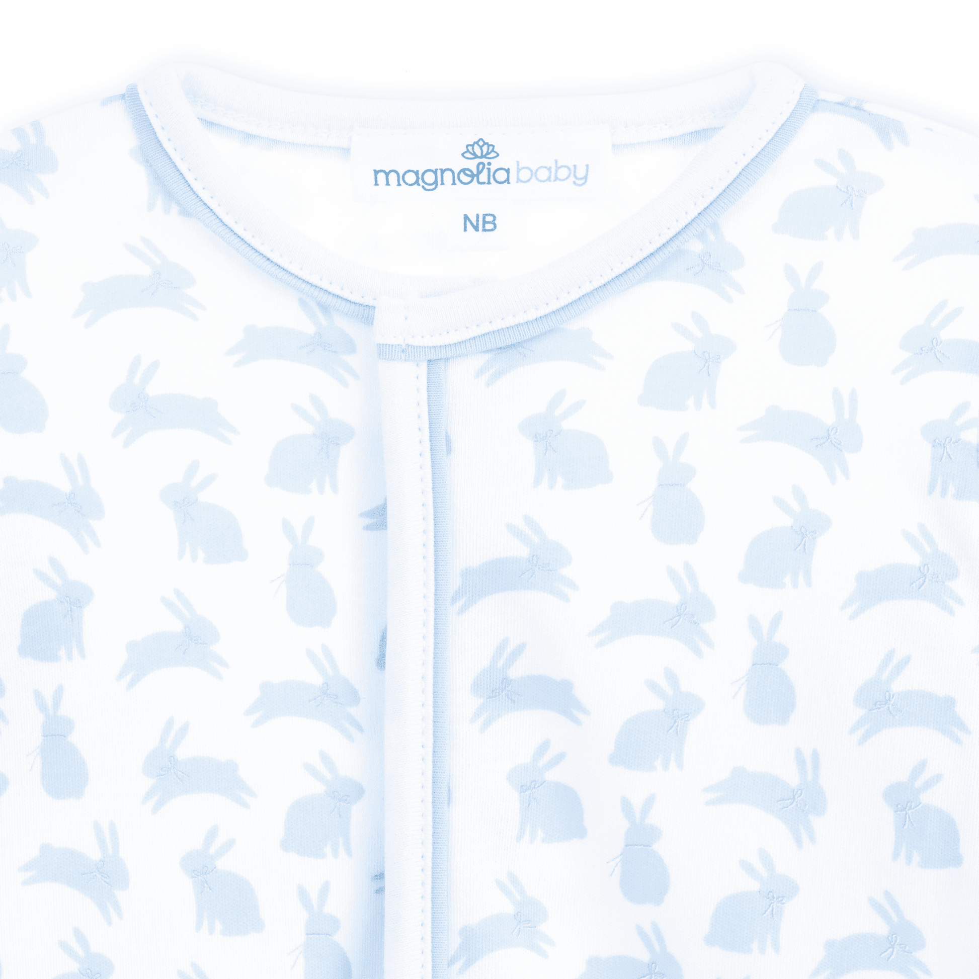 Leaping Bunnies Print Converter - Light Blue - Magnolia BabyConverter Gown
