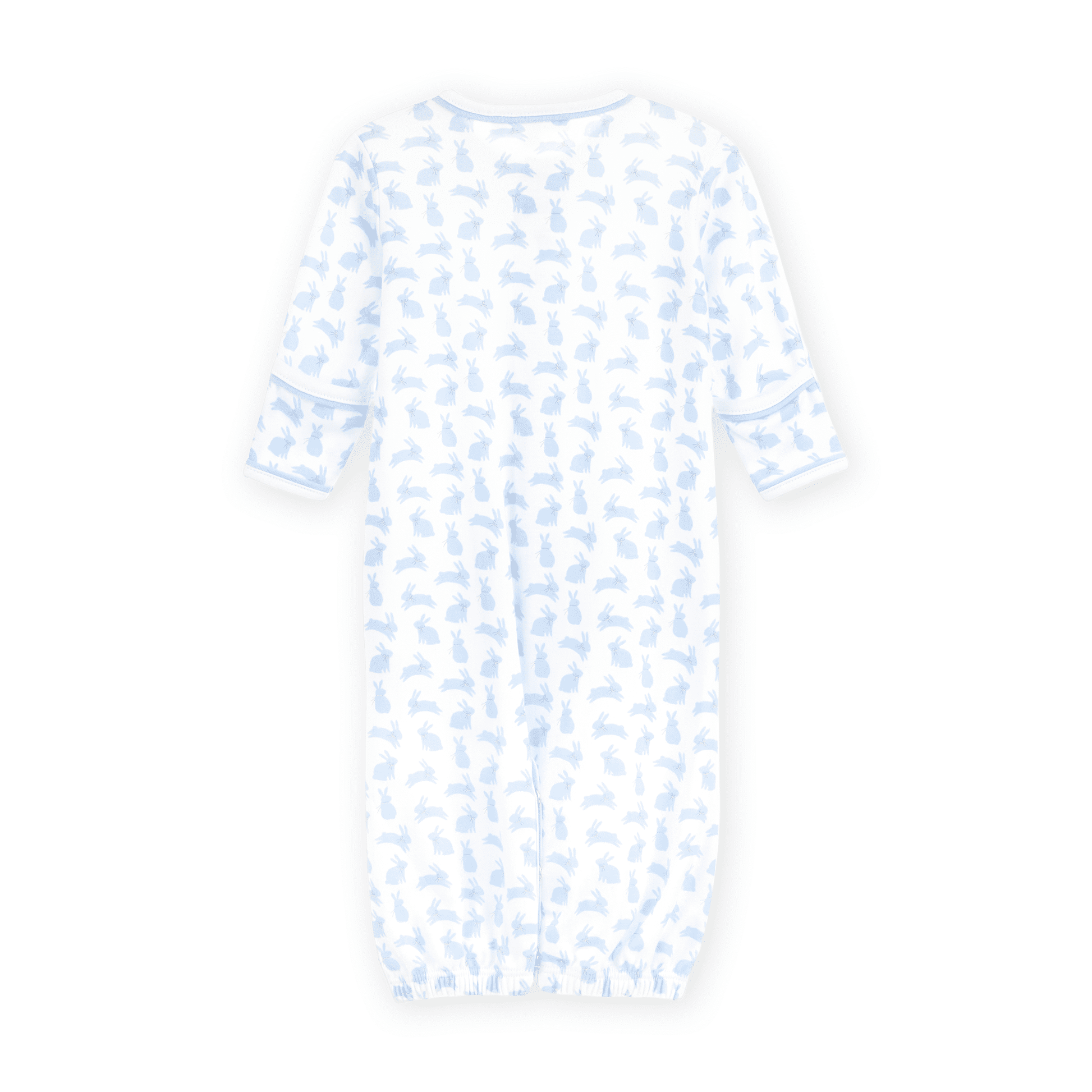 Leaping Bunnies Print Converter - Light Blue - Magnolia BabyConverter Gown