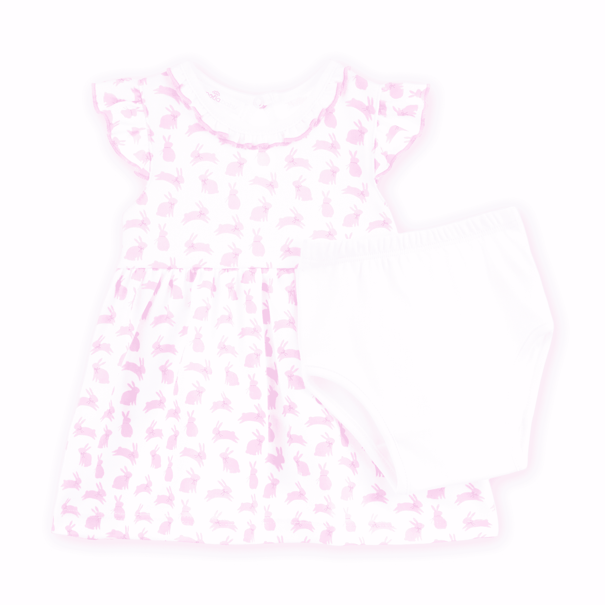 Leaping Bunnies Print Dress - Pink - Magnolia BabyDress