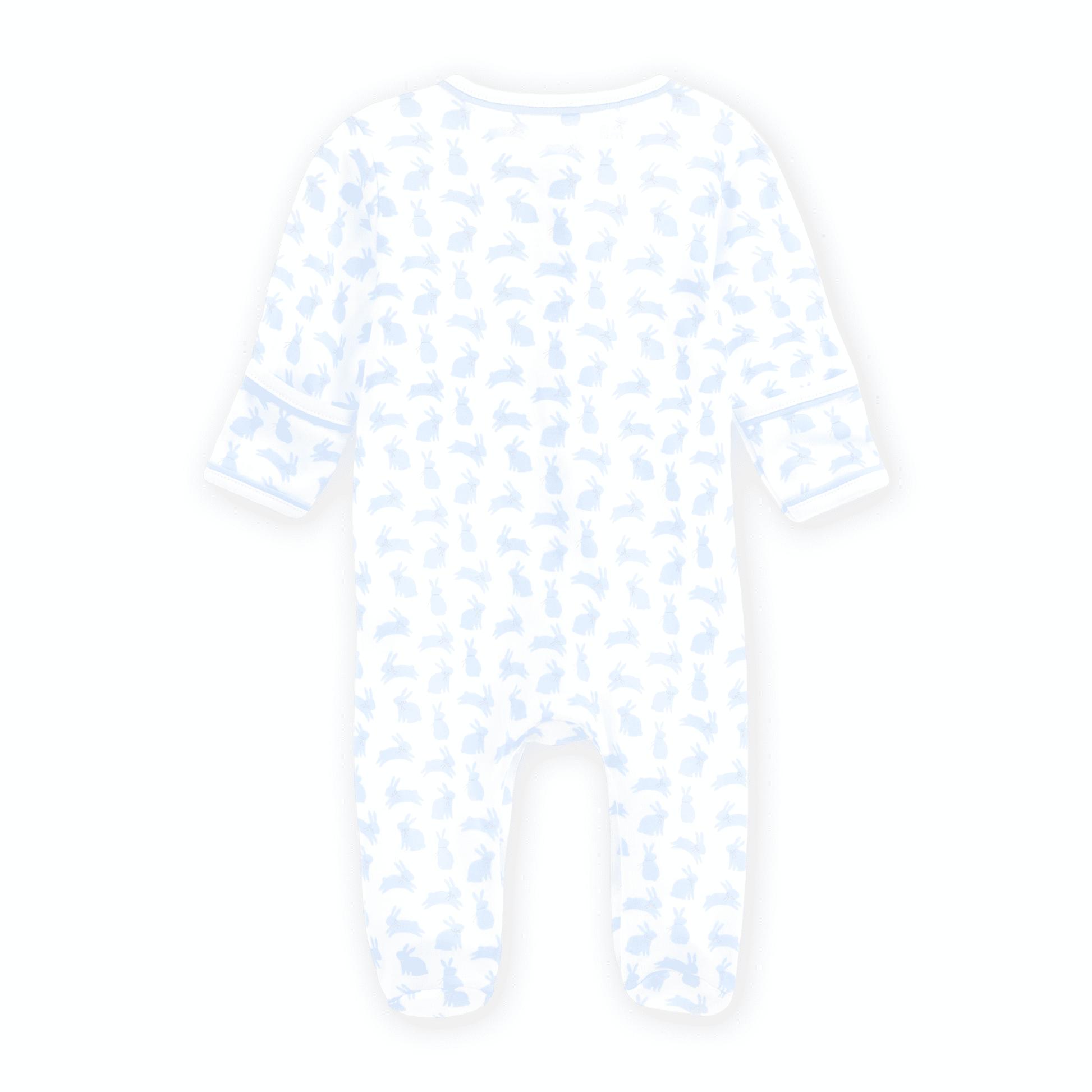 Leaping Bunnies Print Footie - Light Blue - Magnolia BabyFootie