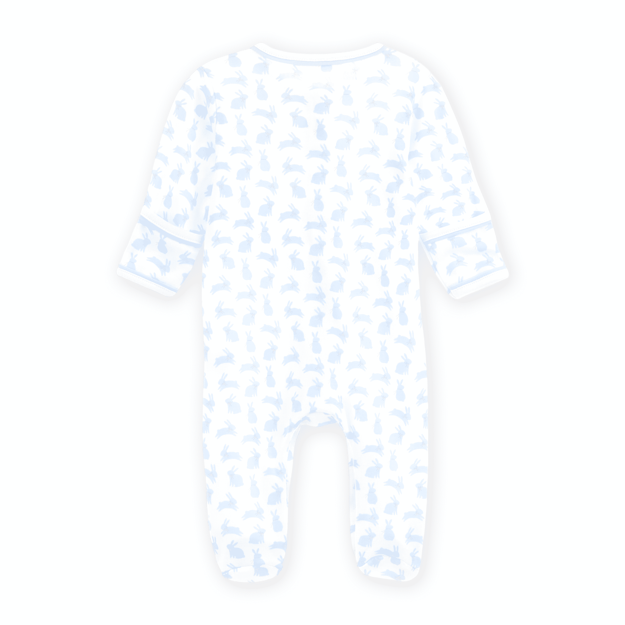 Leaping Bunnies Print Footie - Light Blue - Magnolia BabyFootie