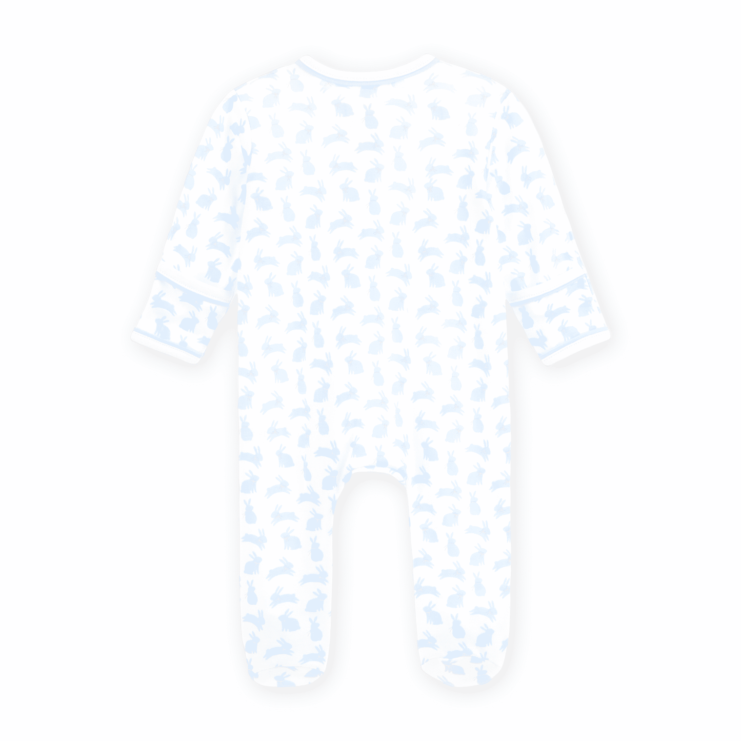 Leaping Bunnies Print Zip Footie - Light Blue - Magnolia BabyFootie