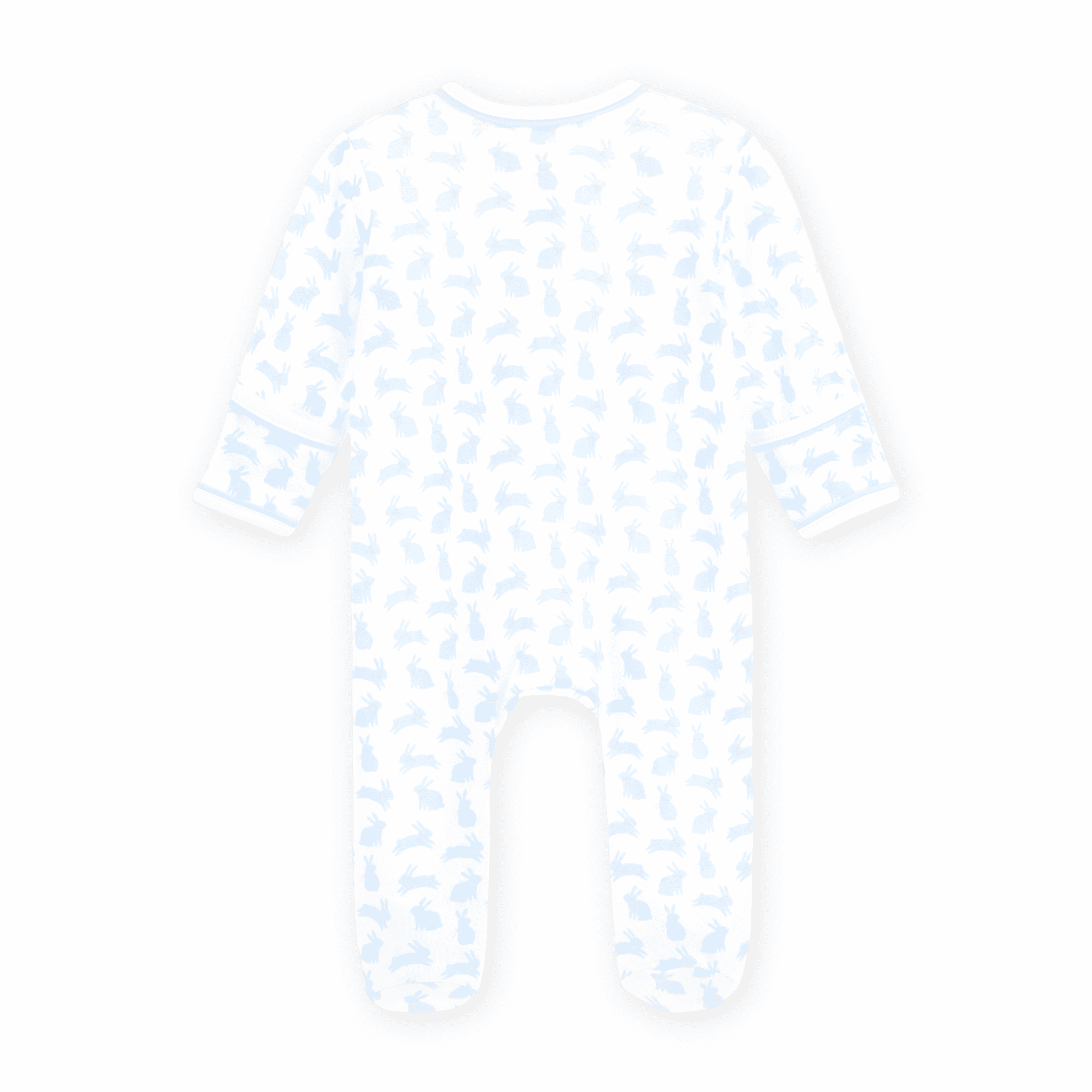Leaping Bunnies Print Zip Footie - Light Blue - Magnolia BabyFootie