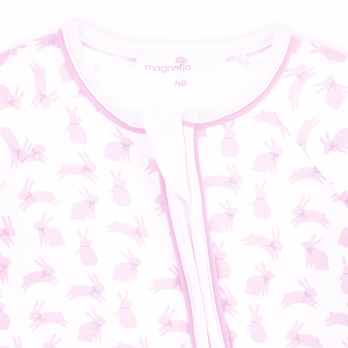 Leaping Bunnies Print Zip Playsuit - Pink - Magnolia BabyPlaysuit