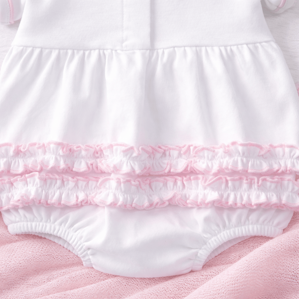 Leaping Bunnies Ruffle Bubble - Pink - Magnolia BabyBubble