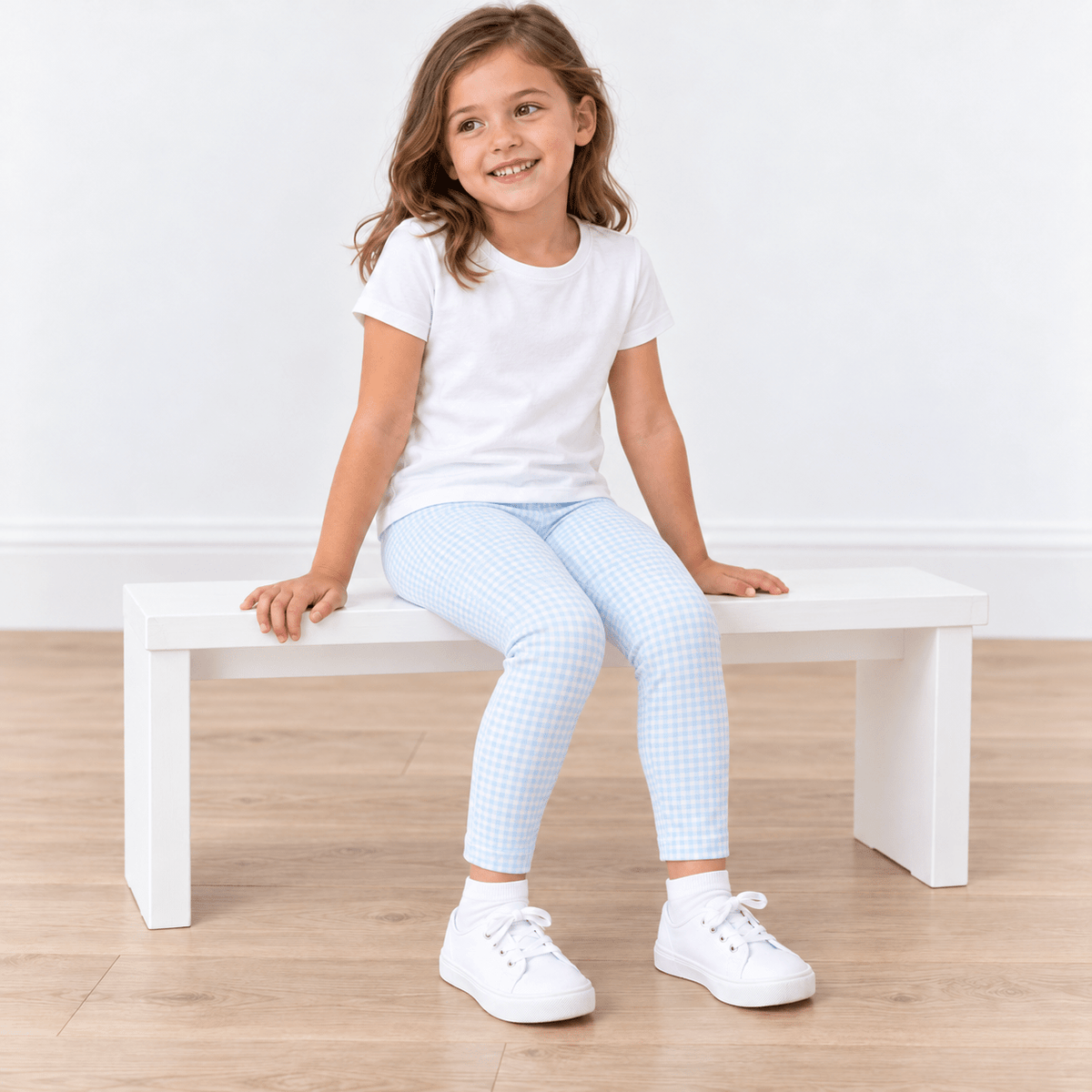 Magnolia Baby_Leggings - Light Blue Gingham Check_3