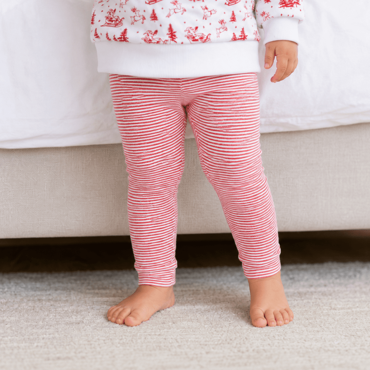 Magnolia Baby_Leggings - Red & White Stripe_1