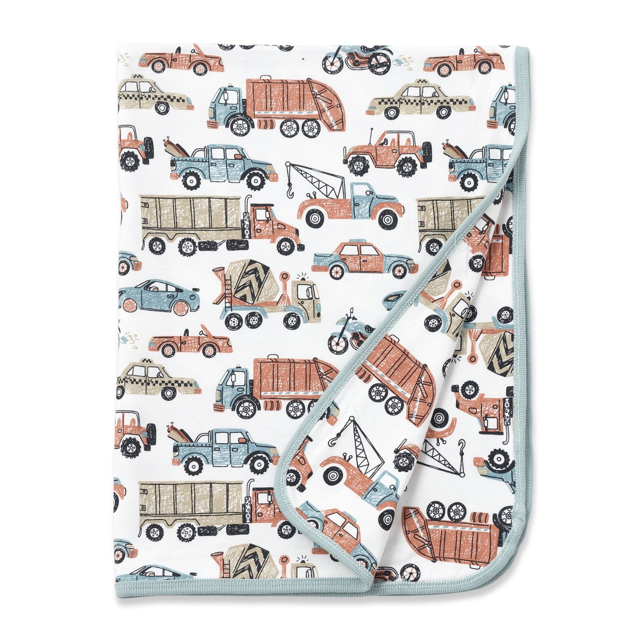 Let's Ride Bamboo Stroller Blanket - Magnolia BabyReceiving Blanket
