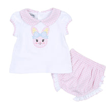  Lil' Bunny Applique Collared Ruffle Diaper Cover Set - Pink - Magnolia BabyDiaper Cover