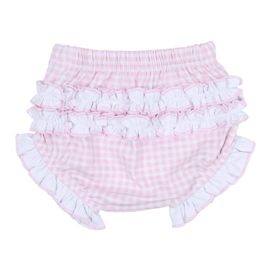 Lil' Bunny Applique Collared Ruffle Diaper Cover Set - Pink - Magnolia BabyDiaper Cover