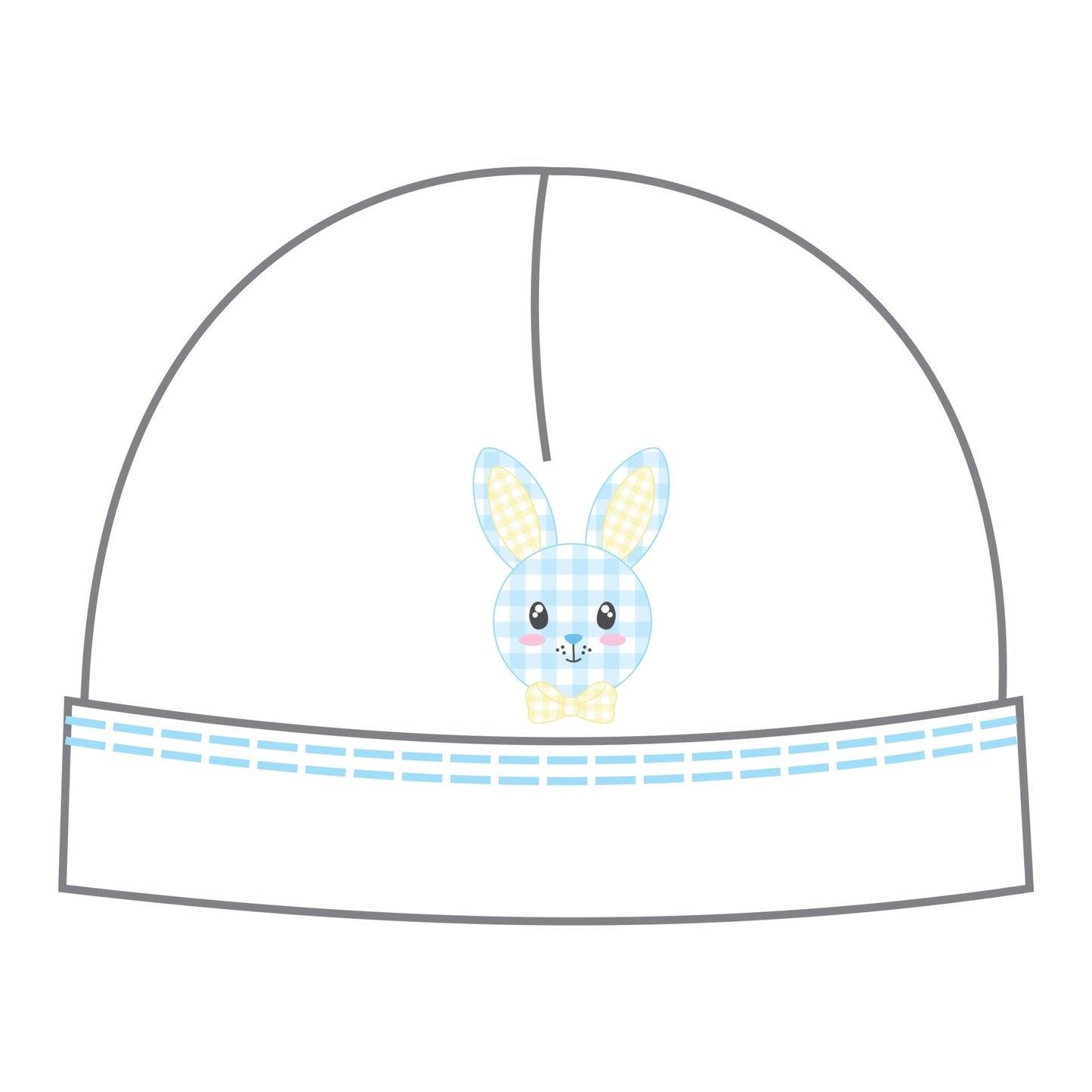 Lil' Bunny Applique Hat - Blue - Magnolia BabyHat