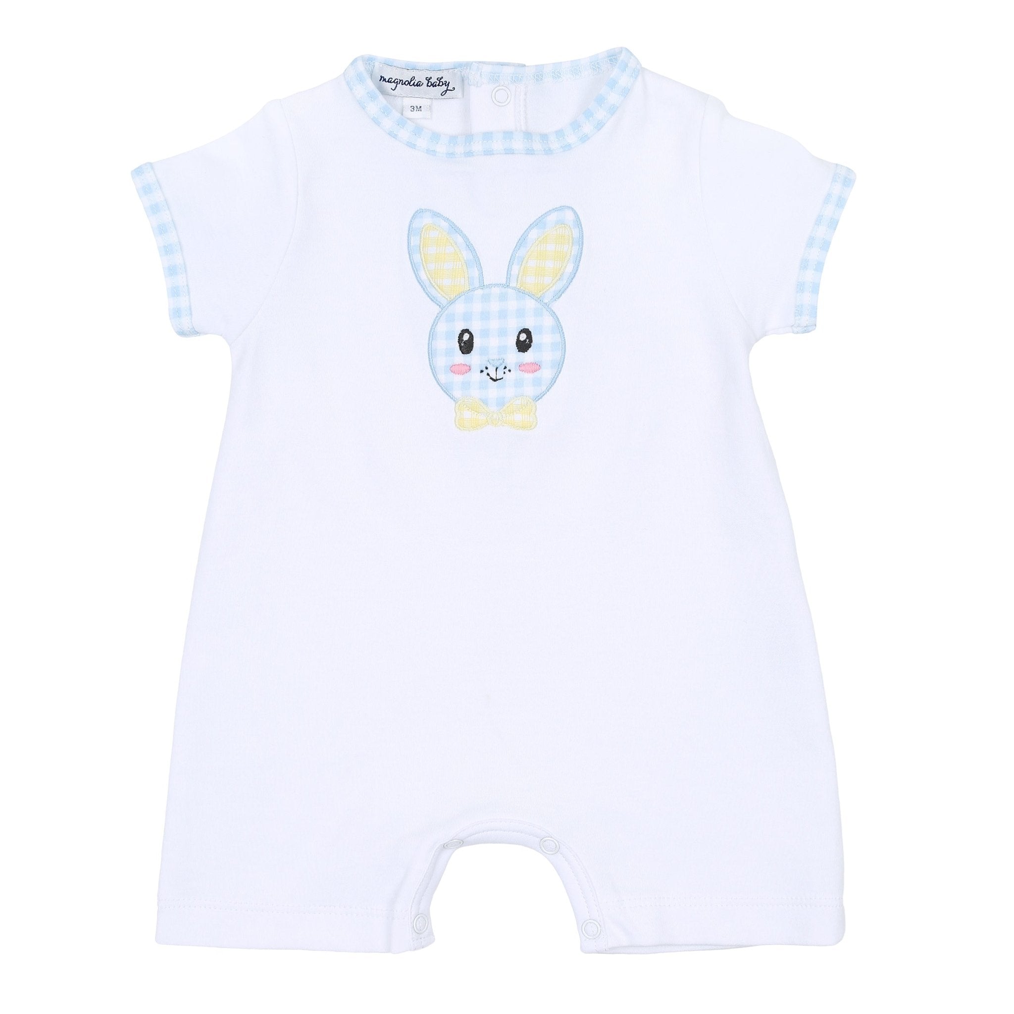 Lil' Bunny Applique Infant Blue Short Playsuit - Magnolia BabyShort Playsuit