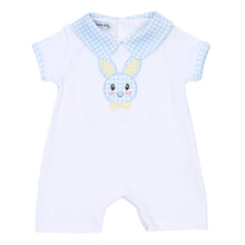 Lil' Bunny Applique Infant Collared Short Playsuit - Blue - Magnolia BabyShort Playsuit