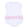 Lil' Bunny Applique Infant Pink Ruffle Bubble - Pink - Magnolia BabyBubble