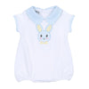 Lil' Bunny Applique Infant/Toddler Collared Bubble - Blue - Magnolia BabyBubble